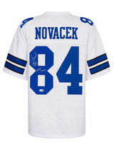 Jay Novacek Signed White Custom Football Jersey w/3x SB Champs - (JSA)