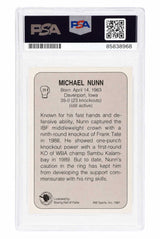 Michael 'Second To' Nunn Signed 1991 All World Boxing Trading Card #29 - (PSA Encapsulated)