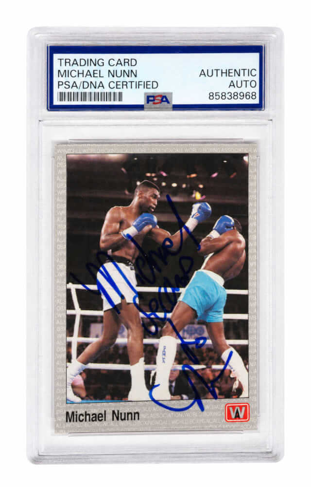 Michael 'Second To' Nunn Signed 1991 All World Boxing Trading Card #29 - (PSA Encapsulated)