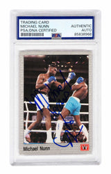 Michael 'Second To' Nunn Signed 1991 All World Boxing Trading Card #29 - (PSA Encapsulated)