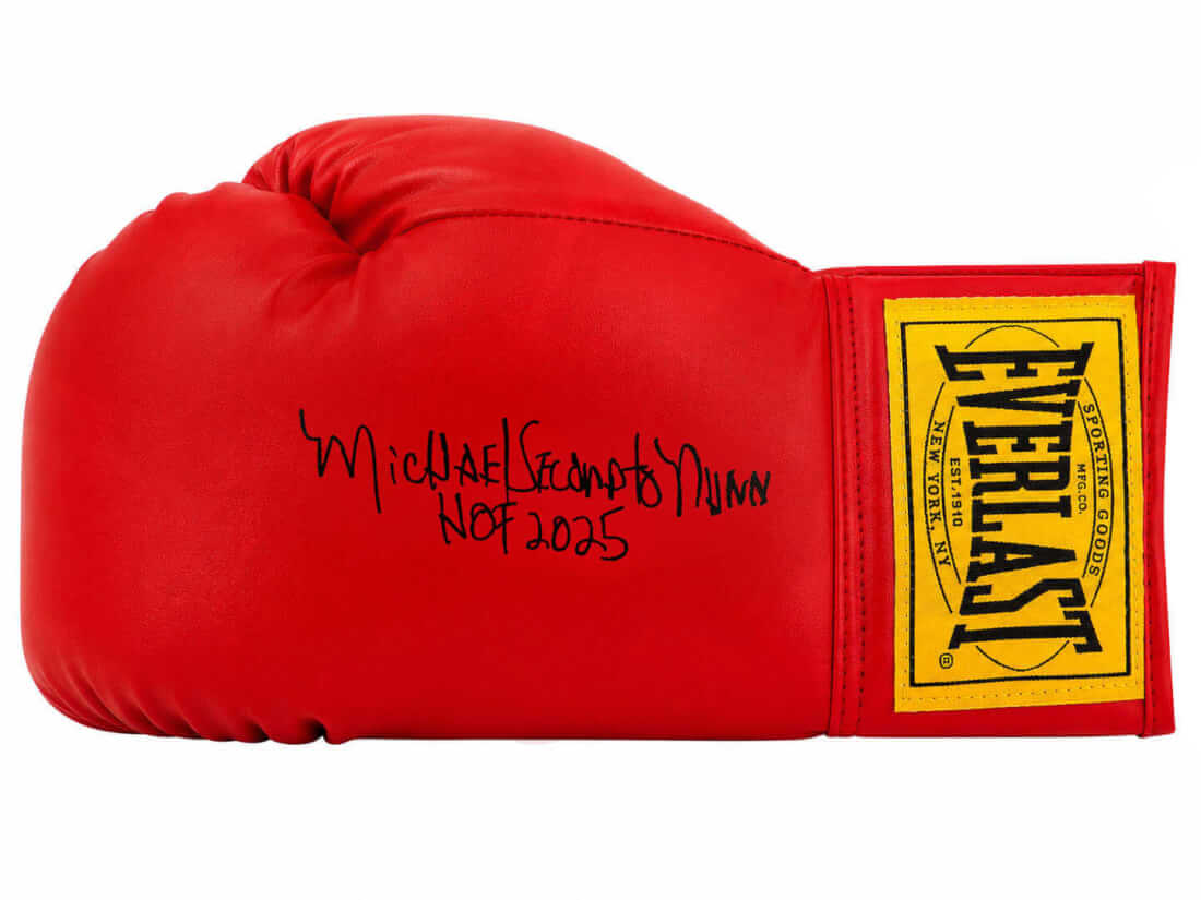 Michael 'Second To' Nunn Signed Everlast Red Full Size Boxing Glove w/HOF 2025