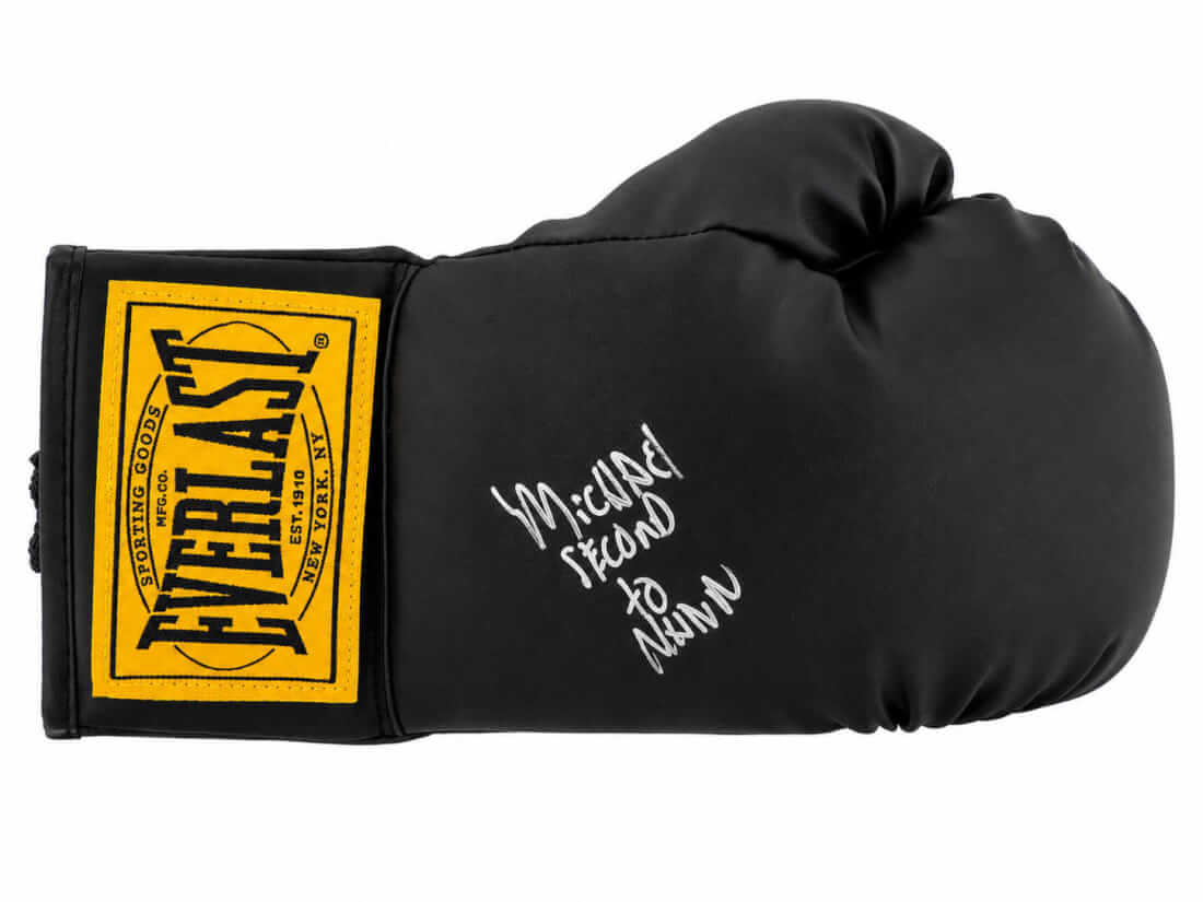 Michael Nunn Signed Everlast Black Full Size Boxing Glove w/Second To Nunn