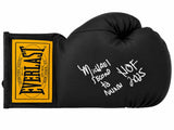 Michael Nunn 'Second To' Signed Everlast Black Full Size Boxing Glove w/HOF 2025