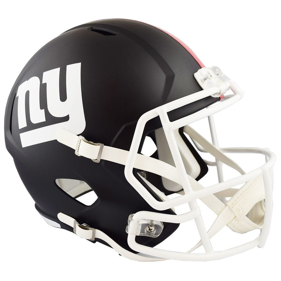 Unsigned New York Giants Flat Matte Black Full Size Speed Replica Helmet Stock #148082