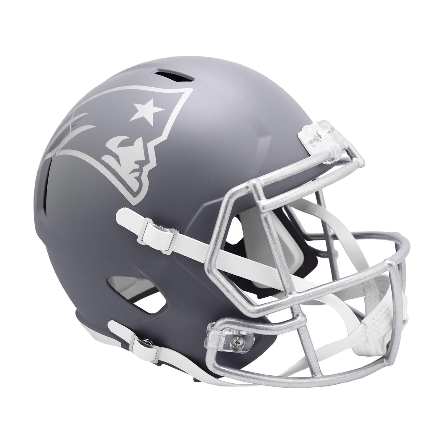 New England Patriots SLATE Full Size Replica Football Helmet NFL