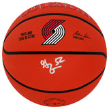 Greg Oden Signed Portland Trailblazers Logo Wilson NBA Basketball