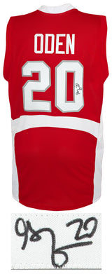 Greg Oden Signed Red Custom College Basketball Jersey