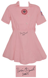 Rosie O'Donnell Signed Rockford Peaches Pink Costume Women's Baseball Jersey w/Doris