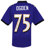 Jonathan Ogden Signed Purple Custom Football Jersey w/HOF'13