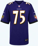 Jonathan Ogden Signed Baltimore Ravens Purple Nike Replica Football Jersey w/HOF'13