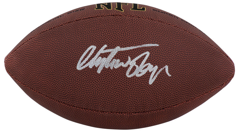 Christian Okoye Signed Wilson Super Grip Full Size NFL Football