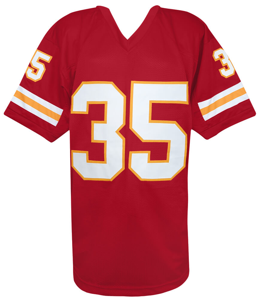 Christian Okoye Signed Red Custom Football Jersey