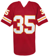 Christian Okoye Signed Red Custom Football Jersey