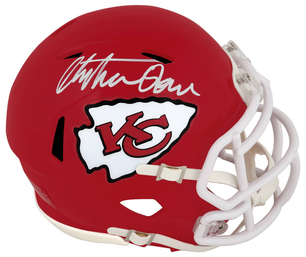 Christian Okoye Signed Kansas City Chiefs Riddell Speed Mini Helmet