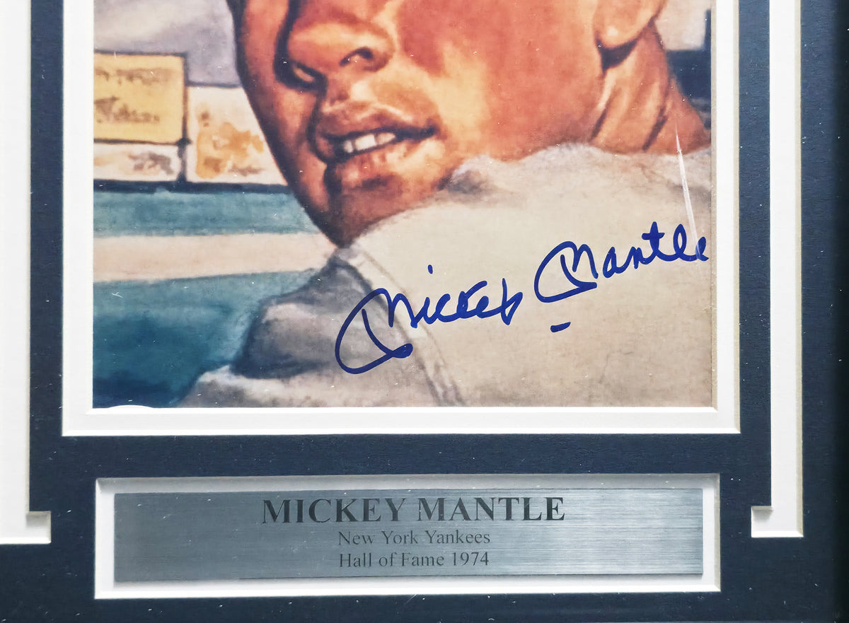 Mickey Mantle Autographed Framed 1953 Topps 8x10 Photo New York Yankees JSA #ZZ32212