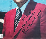 Paul "Bear" Bryant Autographed Framed 8x10 Photo Alabama Crimson Tide "Best Wishes" Beckett BAS #AG020311