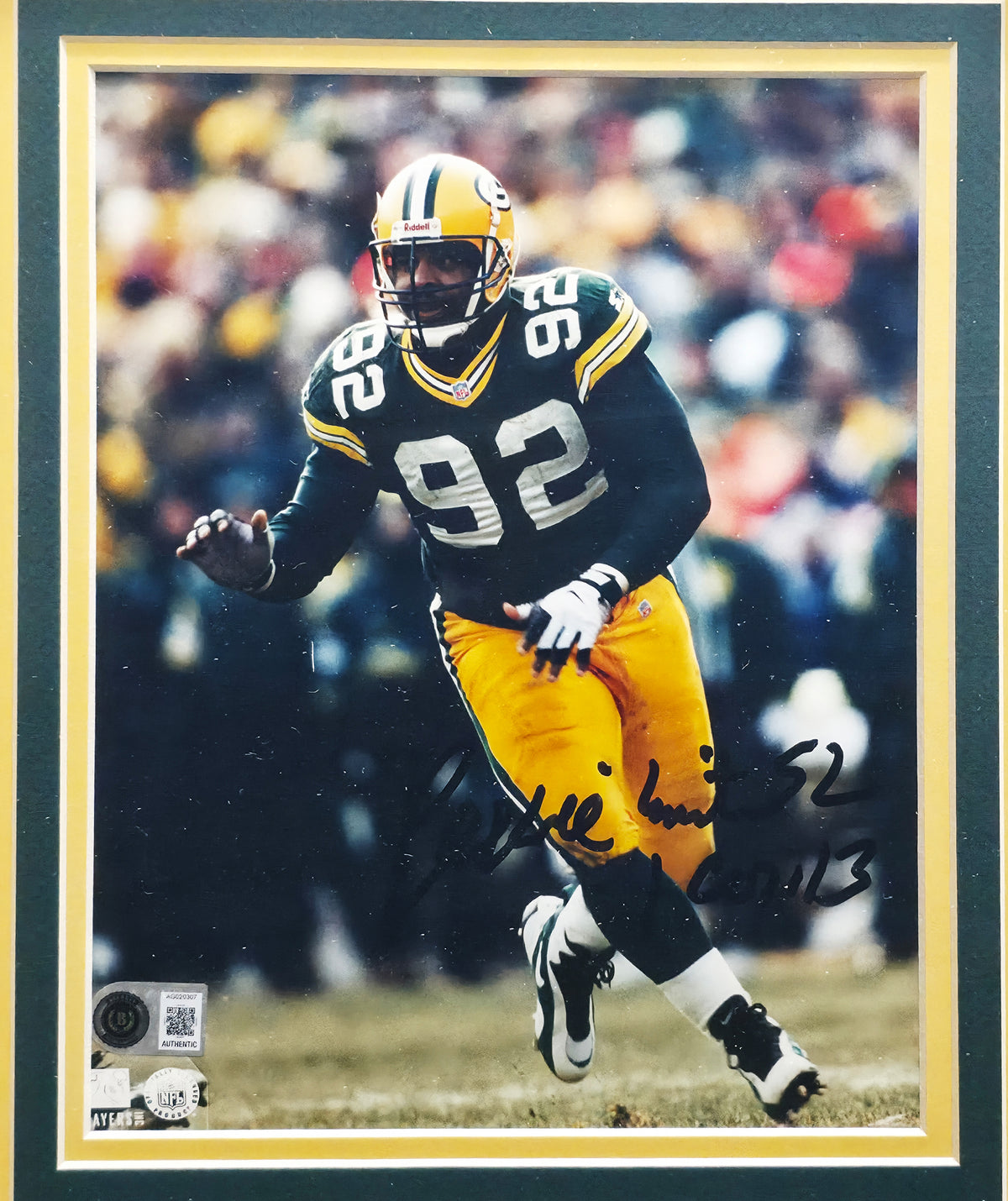 Reggie White Autographed Framed 8x10 Photo Green Bay Packers Beckett BAS #AG020307