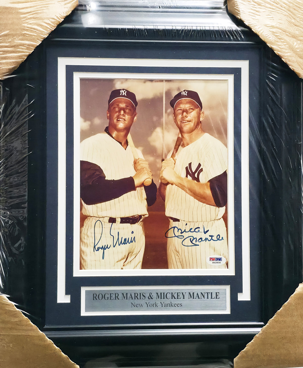 Mickey Mantle & Roger Maris Autographed Framed 8x10 Photo New York Yankees PSA/DNA #H42808