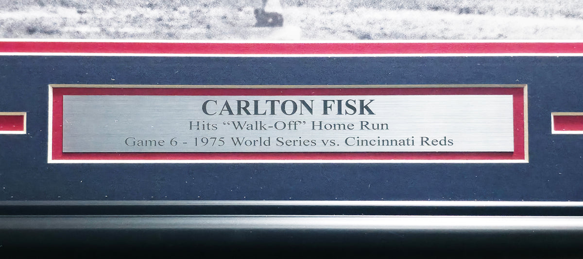 Carlton Fisk Autographed Framed 16x20 Photo Boston Red Sox "75 WS-Gm6 HR" PSA/DNA #S92715