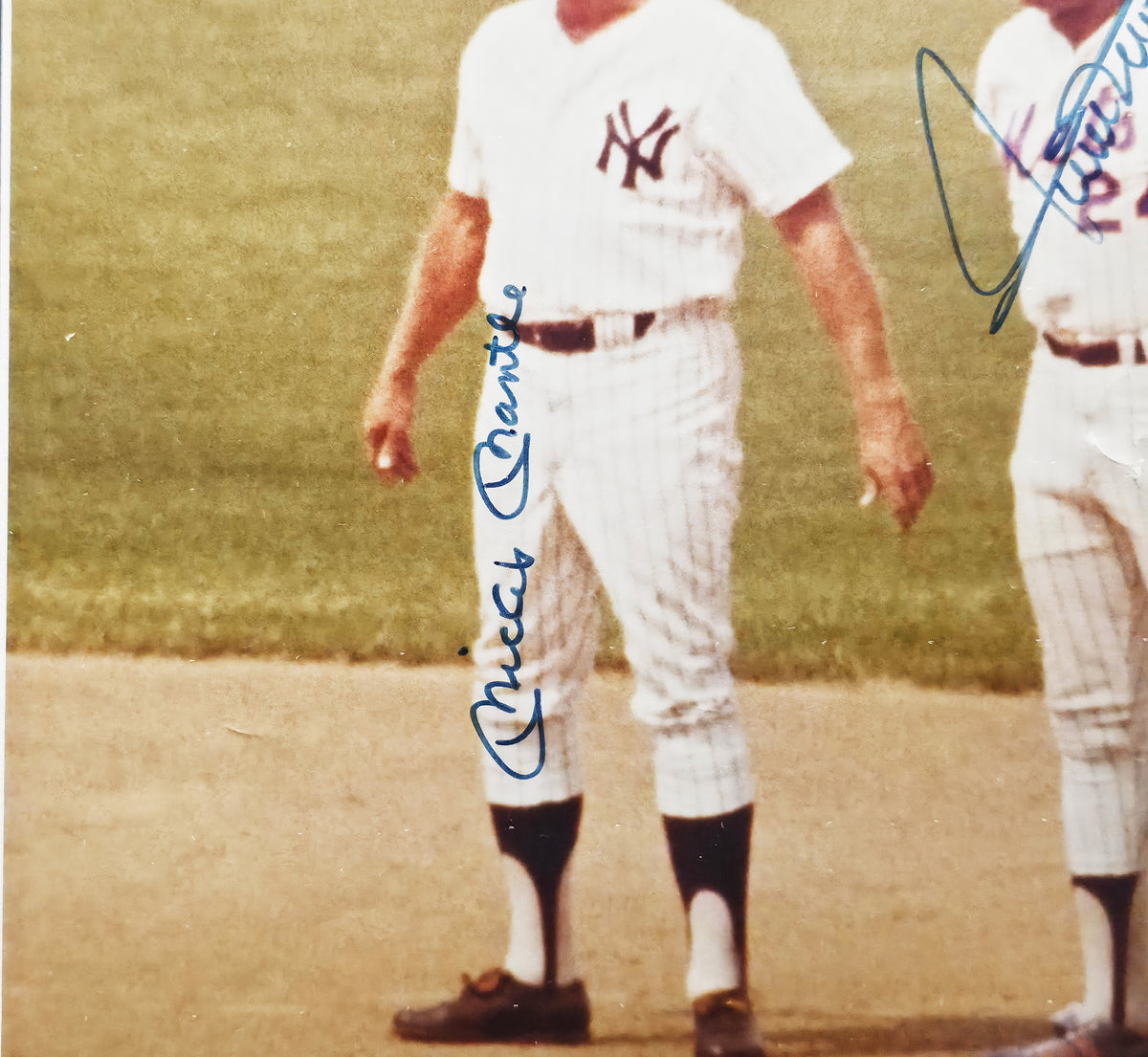New York Baseball Legends Autographed Framed 16x20 Photo With 4 Signatures Including Mickey Mantle & Joe DiMaggio JSA #ZZ10735
