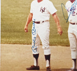 New York Baseball Legends Autographed Framed 16x20 Photo With 4 Signatures Including Mickey Mantle & Joe DiMaggio JSA #ZZ10735