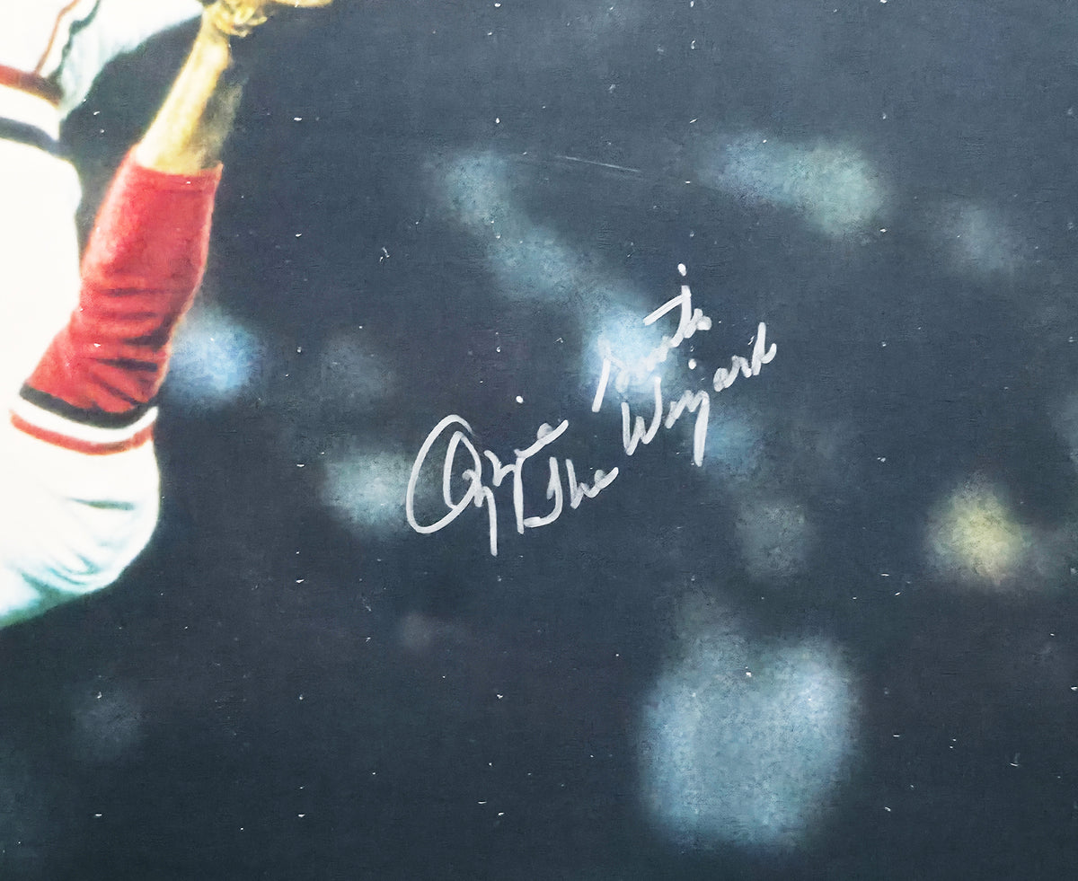 Ozzie Smith Autographed Framed 16x20 Photo St. Louis Cardinals "The Wizard" PSA/DNA #L62461