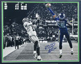 Richard Sherman Autographed Framed 16x20 Photo Seattle Seahawks The Tip RS Holo #13097