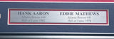 Hank Aaron & Eddie Mathews Autographed Framed 16x20 Photo Atlanta Braves Beckett BAS #AG020304