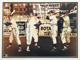 New York Baseball Legends Autographed Framed 16x20 Photo With 4 Signatures Including Mickey Mantle & Joe DiMaggio Beckett BAS #AG020310