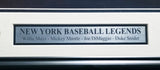 New York Baseball Legends Autographed Framed 16x20 Photo With 4 Signatures Including Mickey Mantle & Joe DiMaggio Beckett BAS #AG020310