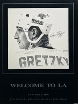 Wayne Gretzky Autographed Framed 18x24 Lithograph Photo Los Angeles Kings UDA Holo #UDD23237