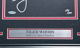 Tiger Woods Autographed Framed 16x20 Photo Cut Signature Collage #29/100 UDA Holo #BAK22662