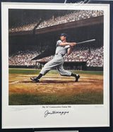 Joe DiMaggio Autographed Framed 20x24 Lithograph Photo New York Yankees 56th Consecutive Hit Game #602/1000 PSA/DNA #AE03845