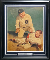 Ty Cobb Autographed Framed 21x26 Poster Photo Detroit Tigers PSA/DNA #AO09304