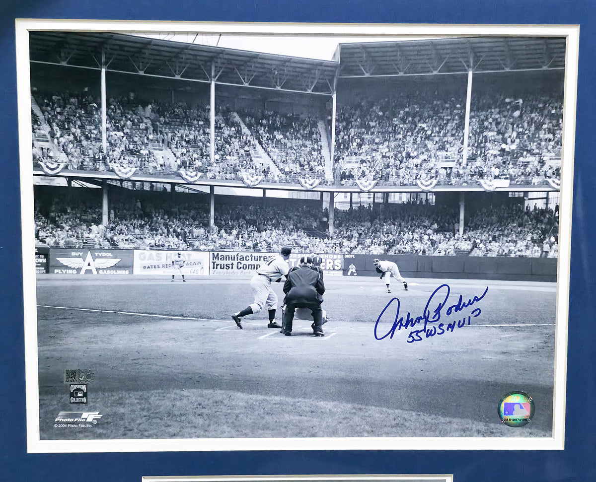 Johnny Podres Autographed Framed 11x14 Photo Brooklyn Dodgers "55 WS MVP" SKU #268260