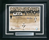 Bobby Thomson & Ralph Branca Autographed Framed 11x14 Photo Shot Heard Round the World SKU #268261