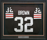 Cleveland Browns Jim Brown Autographed Framed Brown Jersey "HOF 71" JSA #W151168