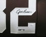 Cleveland Browns Jim Brown Autographed Framed Brown Jersey "HOF 71" JSA #W151168