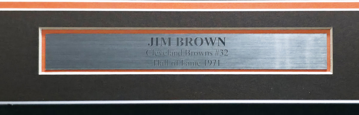 Cleveland Browns Jim Brown Autographed Framed Brown Jersey "HOF 71" JSA #W151168