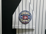 New York Yankees Derek Jeter Autographed Framed White Nike 2020 Hall of Fame Patch Jersey Fanatics Holo #GL68115672