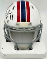 Earl Campbell Autographed Houston Oilers White Speed Mini Helmet "CHOF 91" Beckett BAS Witness #5W113174