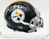 Jack Ham Autographed Pittsburgh Steelers Black Speed Mini Helmet (Scuffed) Beckett BAS Witness #5W038983