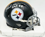 Jack Ham Autographed Pittsburgh Steelers Black Speed Mini Helmet Beckett BAS Witness #5W039017