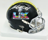 Mike Macdonald Autographed Seattle Seahawks Black Super Bowl LX Logo Speed Mini Helmet "We Did Not Care" Beckett BAS Witness #4W869561
