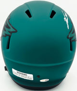 Jalen Carter Autographed Philadelphia Eagles Rave Green Full Size Speed Replica Helmet (Smudged) JSA Witness #WC524281