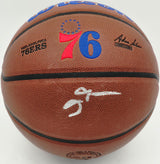 Allen Iverson Autographed Official NBA Leather Composite Basketball Philadelphia 76ers Beckett BAS Witness #3W066732
