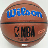 Allen Iverson Autographed Official NBA Leather Composite Basketball Philadelphia 76ers Beckett BAS Witness #3W066732