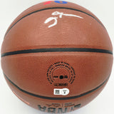 Allen Iverson Autographed Official NBA Leather Composite Basketball Philadelphia 76ers Beckett BAS Witness #3W066732