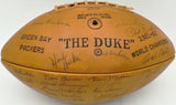 1963 Green Bay Packers Autographed Official NFL Leather Football With 49 Signatures Including Vince Lombardi & Bart Starr Beckett BAS #AG007963