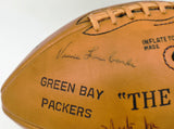 1963 Green Bay Packers Autographed Official NFL Leather Football With 49 Signatures Including Vince Lombardi & Bart Starr Beckett BAS #AG007963